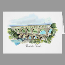 Pont Du Gard greeting card cards