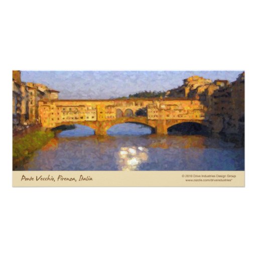 Ponte Vecchio, Florence, Italy Photocard Photo Card Template