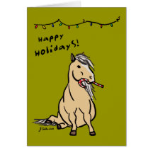 Pony Holiday Greeting Card
