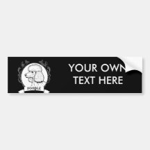POODLE BUMPER STICKER