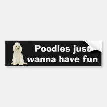 Poodle Bumper Sticker