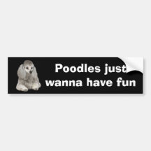 Poodle Bumper Sticker