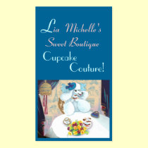 Poodle Cupcake Tea Party Business Card business cards