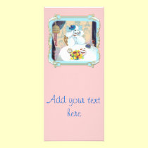 Poodle Cupcake Tea Party Rack Card Menu rack cards
