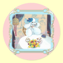 Poodle Cupcake Tea Party stickers