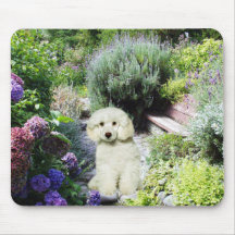 Poodle Garden Mousepad