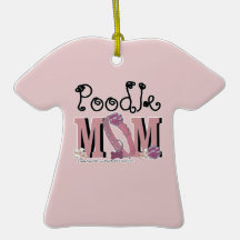 Poodle MOM Christmas Tree Ornaments