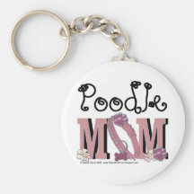Poodle MOM Keychains