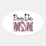 Poodle MOM Oval Stickers