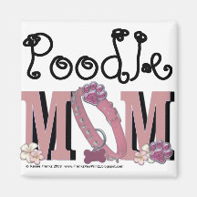 Poodle MOM Refrigerator Magnet