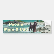 Poodle Mum & Dad Bumper Sticker