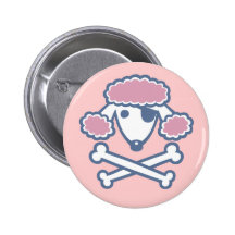 Poodle Pirate Pin