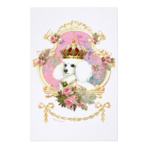Poodle Princess n Pink Roses Customised Stationery