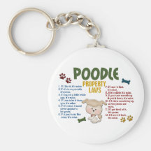 Poodle Property Laws 4 Key Chains