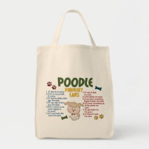 Poodle Property Laws 4 Tote Bags