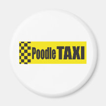 Poodle Taxi Magnet