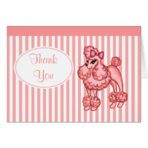 Poodle Thank You Card