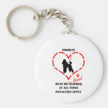 Poodles Must Be Loved Key Chains