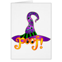 Poof Witch Hat Card