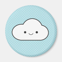 Poofy Cloud Fridge Magnet