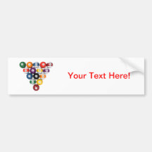 Pool Balls / Billiards: 3D Model: Bumper Sticker