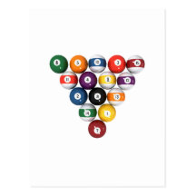 Pool Balls / Billiards: 3D Model: Postcard