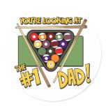 Pool/Billiards #1 Dad Father's Day Gift stickers