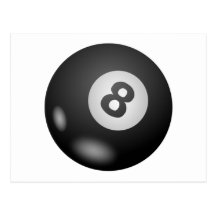 Pool Eight Ball Postcards