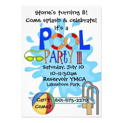 Pool Party Invitation