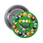 POOL SHARK PINBACK BUTTONS