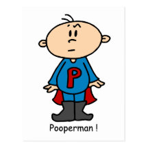 Pooperman Baby Postcard