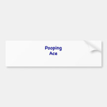 Pooping Ace Bumper Stickers