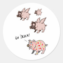 Poor Little Piggy Stickers