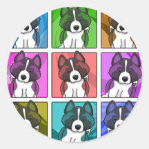 Pop Art Akita Sticker