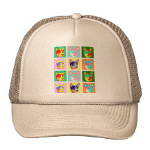 Pop Art Australian Cattle Dog Hats