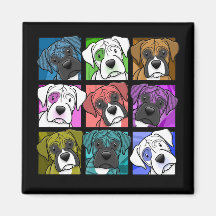 Pop Art Boxer Fridge Magnets