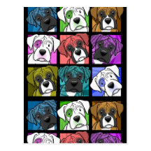 Pop Art Boxer Postcards