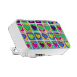 Pop art colourful hearts speaker