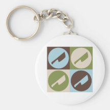 Pop Art Cutting Meat Keychain