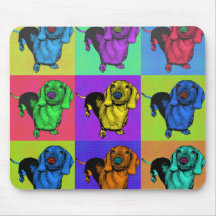 Pop Art Dachsund Doxie Panels Multi-Colour Popart Mouse Pad