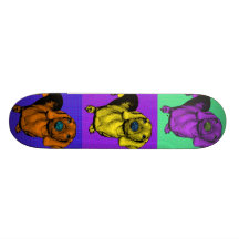 Pop Art Dachsund Doxie Panels Multi-Colour Popart Skateboards