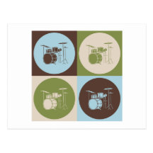 Pop Art Drums Postcards