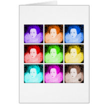 Pop Art Elizabeth I Greeting Cards