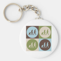 Pop Art Evolutionary Biology Keychain
