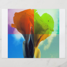 Pop art Flower in different colour quads retro loo Personalized Flyer