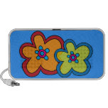 Pop-Art Groovy Flowers Portable OrigAudio Doodle Notebook Speaker
