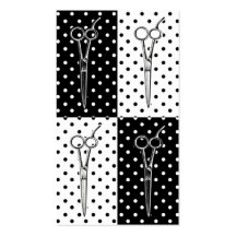 pop art hair stylist cosmetology scissors polkadot business card