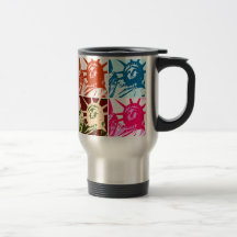 Pop Art Lady Liberty Coffee Mugs