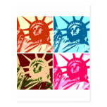 Pop Art Lady Liberty New York City Post Card