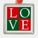 Pop Art Love Christmas Tree Ornaments